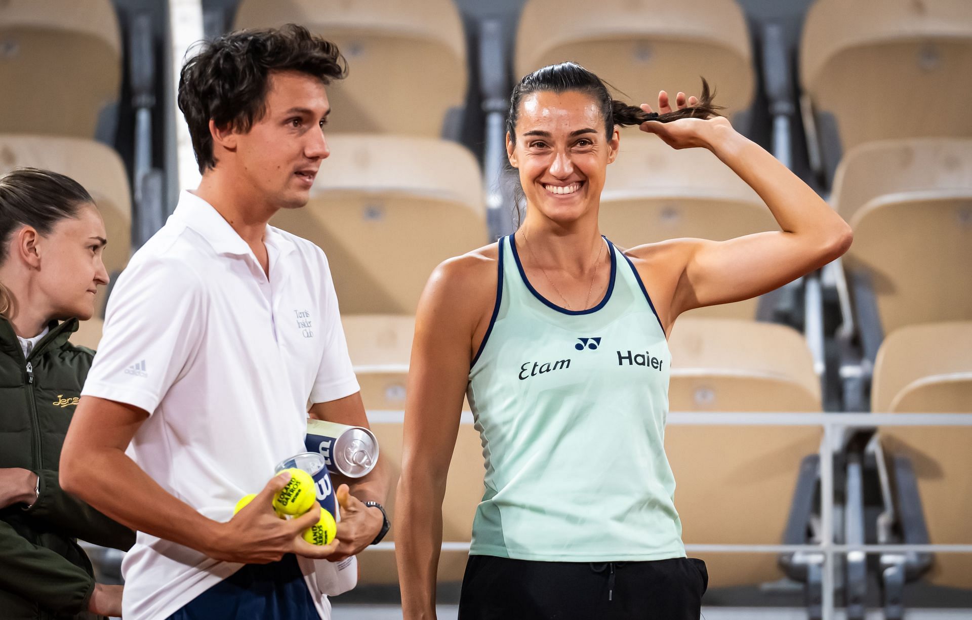 Borja Duran and Caroline Garcia at the 2025 French Open - Source: Getty