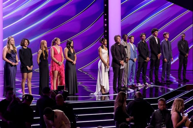 Sydney McLaughlin-Levrone experiences glitch during ESPYs presentation with Los Angeles Rams' Matthew Stafford