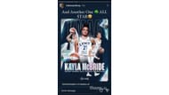 Notre Dame coach Niele Ivey hyped up her former player Kayla McBride on Instagram after the Minnesota Lynx was named a reserve in the 2025 WNBA All-Star Game. Source: Instagram/@irishcoachivey