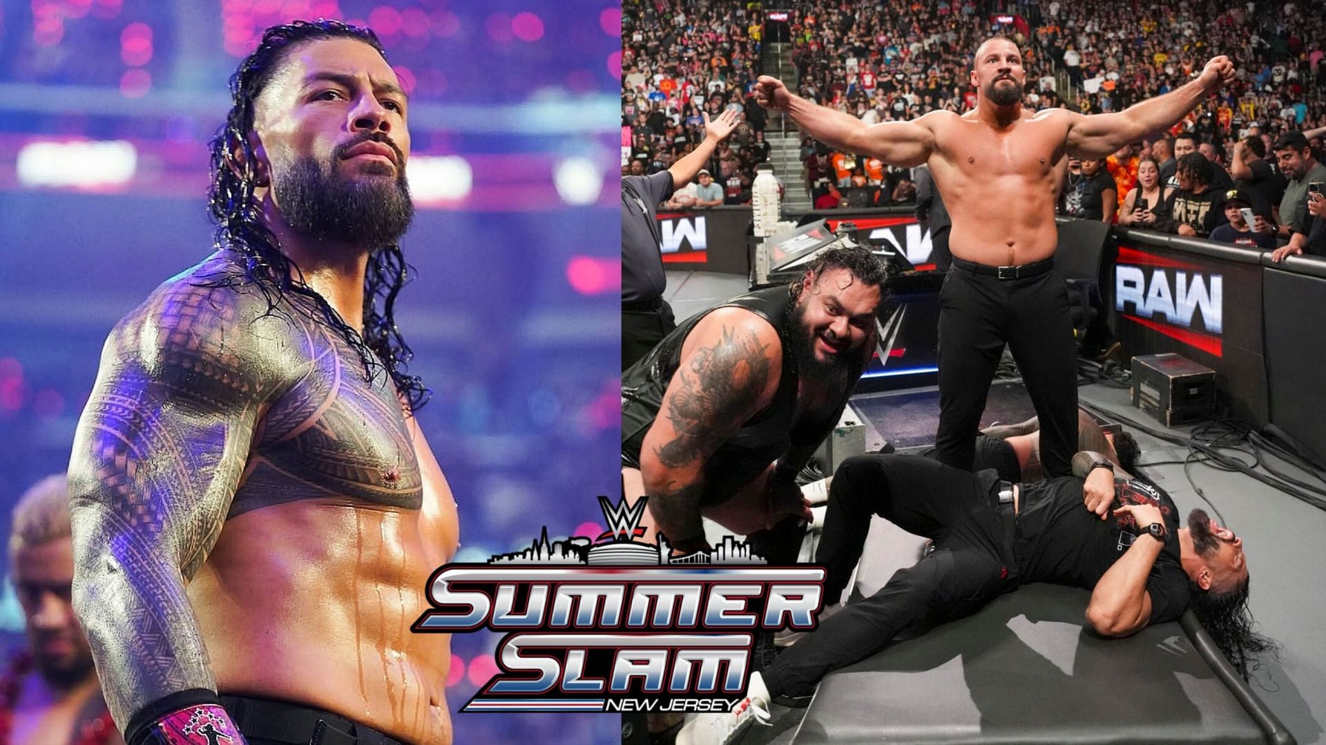 Roman Reigns, Bron Breakker and Bronson Reed