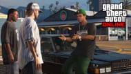 5 reasons why Lamar should return to GTA 6 11 Lamar interacting with the characters of the player in GTA Online (image using Rockstar Games)