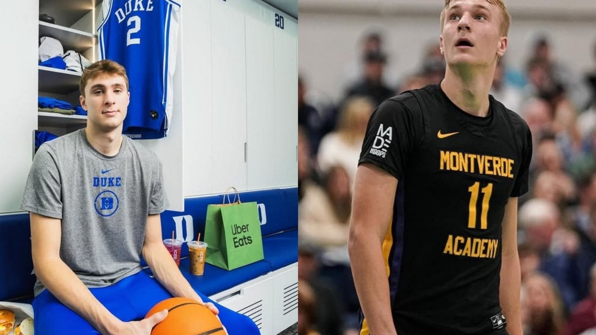 No. NBA draft pick Cooper Flagg and twin brother Ace Flagg. (Images via Instagram @cooper_flagg and @flaggace)