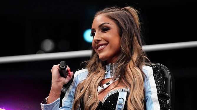 Britt Baker reacts after popular star references her during AEW Dynamite