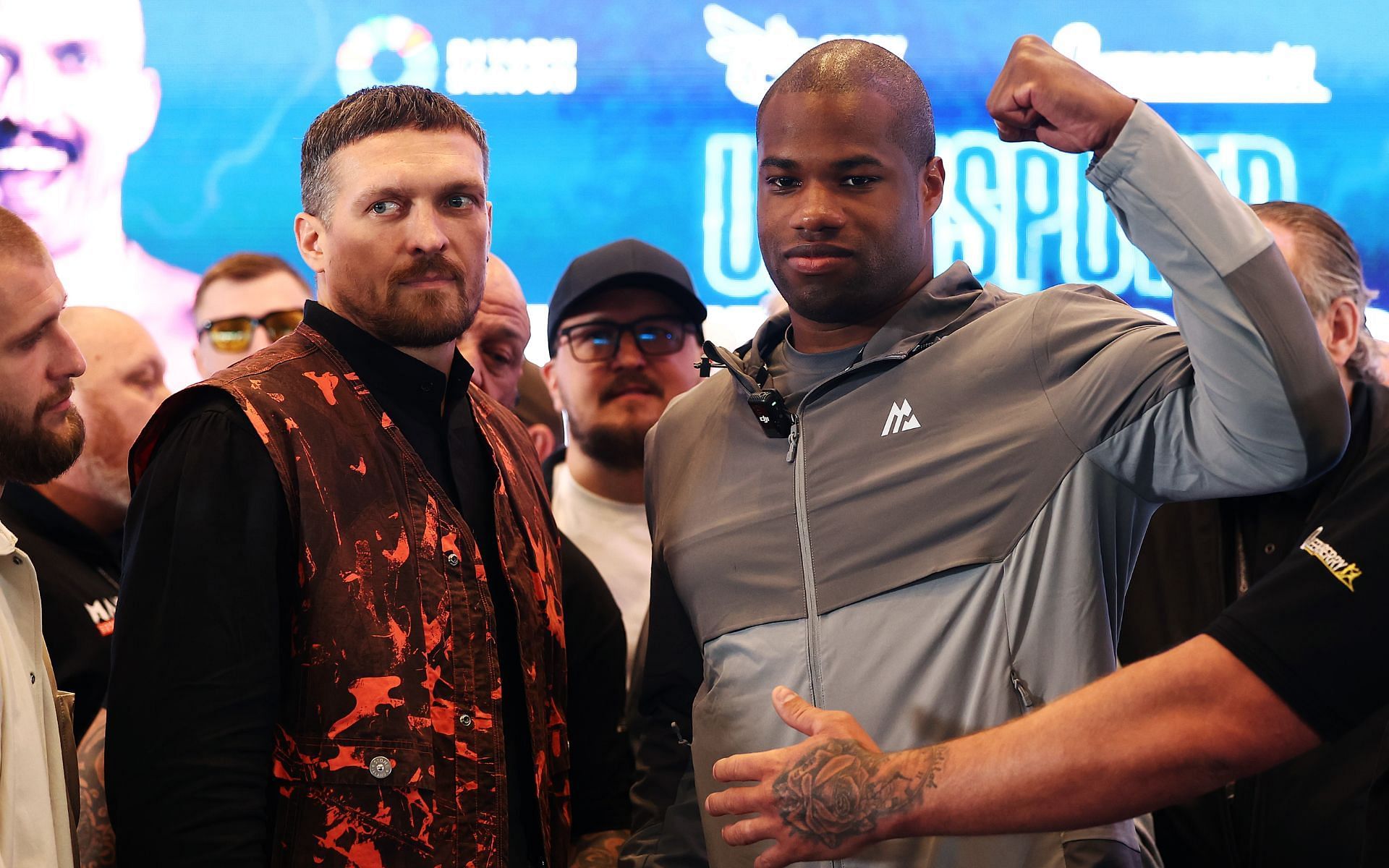 Oleksandr Usyk and Daniel Dubois square off. [Image courtesy: Getty]