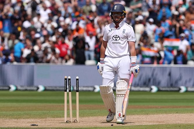 Akash Deep strikes early as Ollie Pope chops on for 24 after a delayed start on Day 5 of ENG vs IND 2025 2nd Test [Watch]