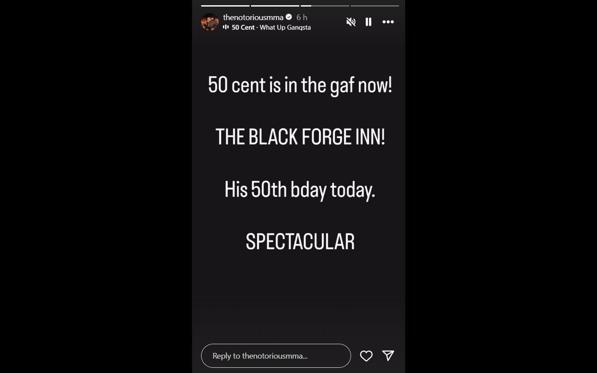 Conor McGregor&#039;s Instagram story [Screenshot courtesy: @thenotoriousmma on Instagram]