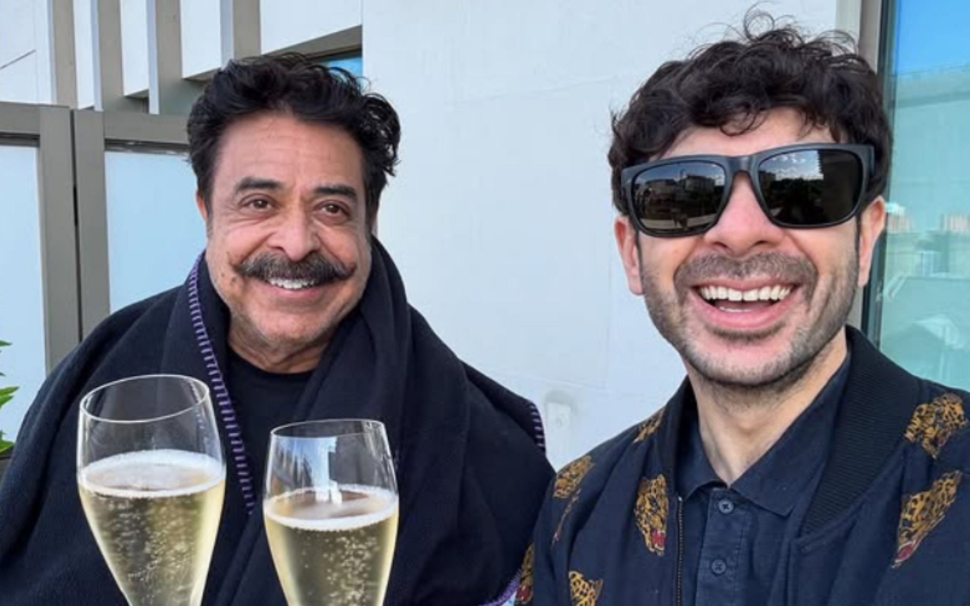 The AEW President &amp; his father (Pic Courtesy: @Tonyrkhan on Instagram)