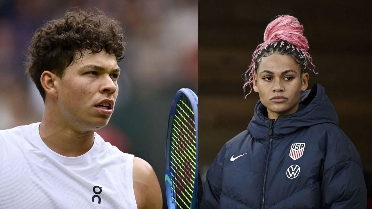 In Pictures: Ben Shelton and his girlfriend Trinity Rodman (Image via: Both Getty)