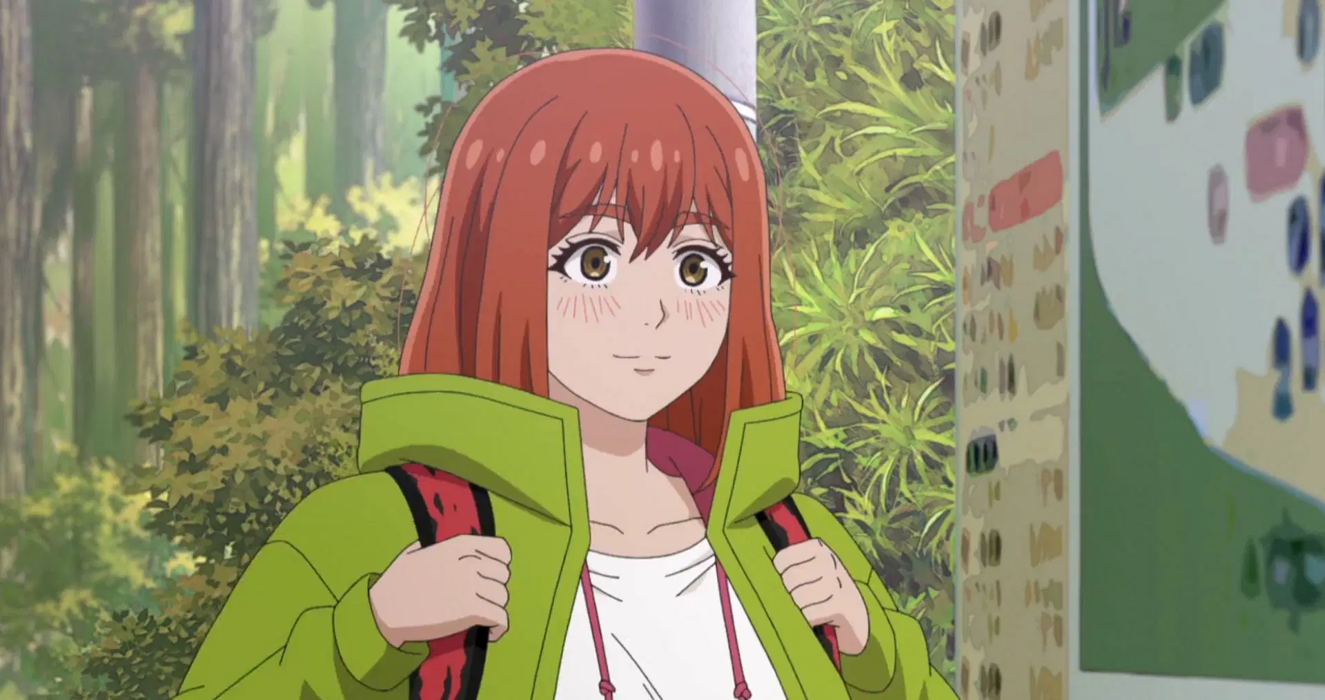 Shizuku Kusano crosses with Gen in Solo Camping for Two episode 1 (Image via SynergySP)