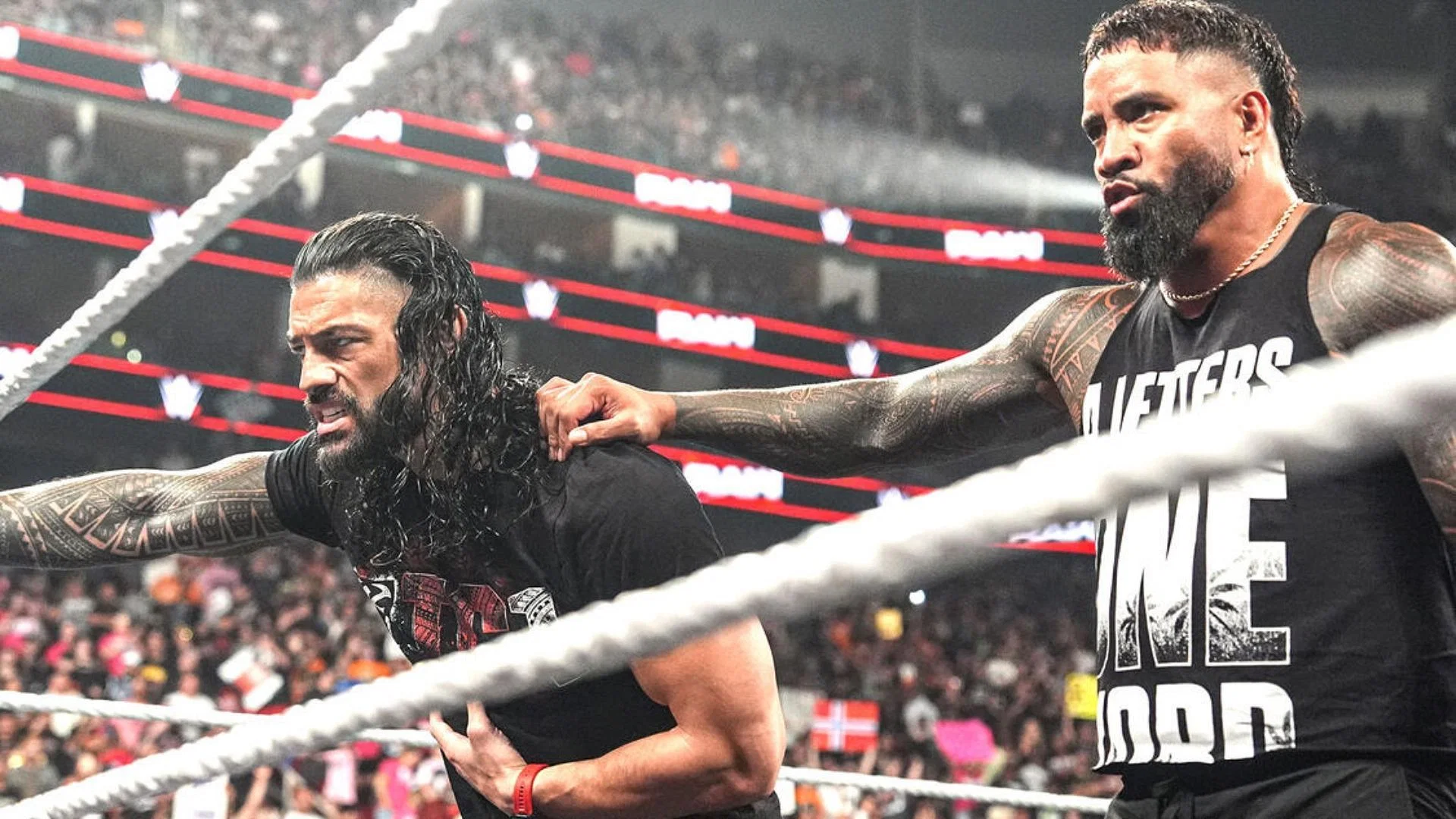 Uso saved Reigns last night on RAW. [Image credit: WWE.com]