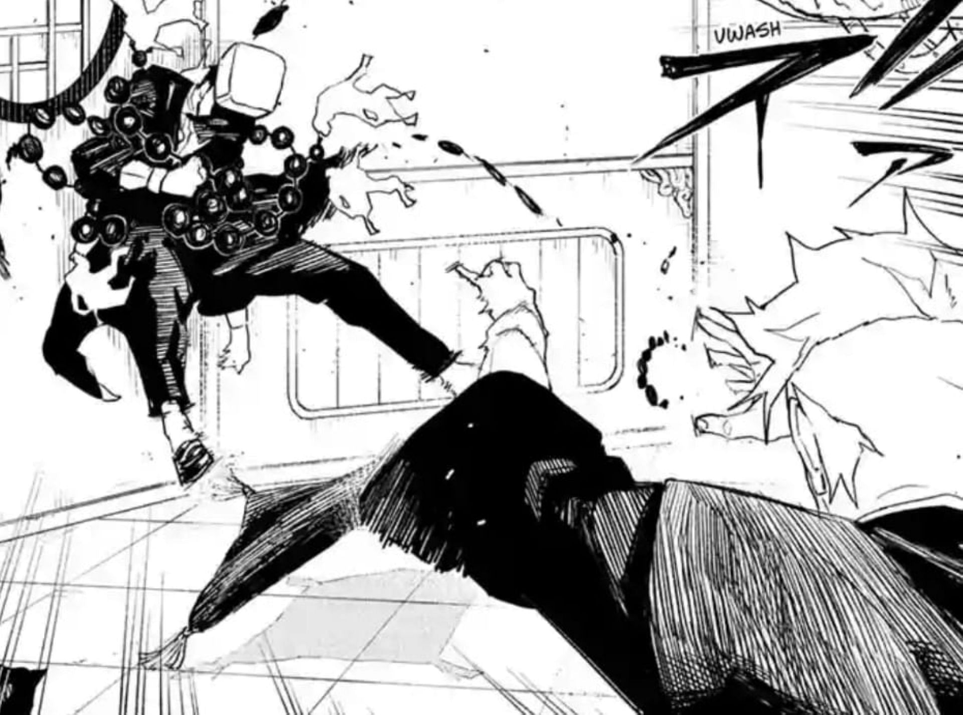 Izaru uses his sorcery (Image via Shueisha)