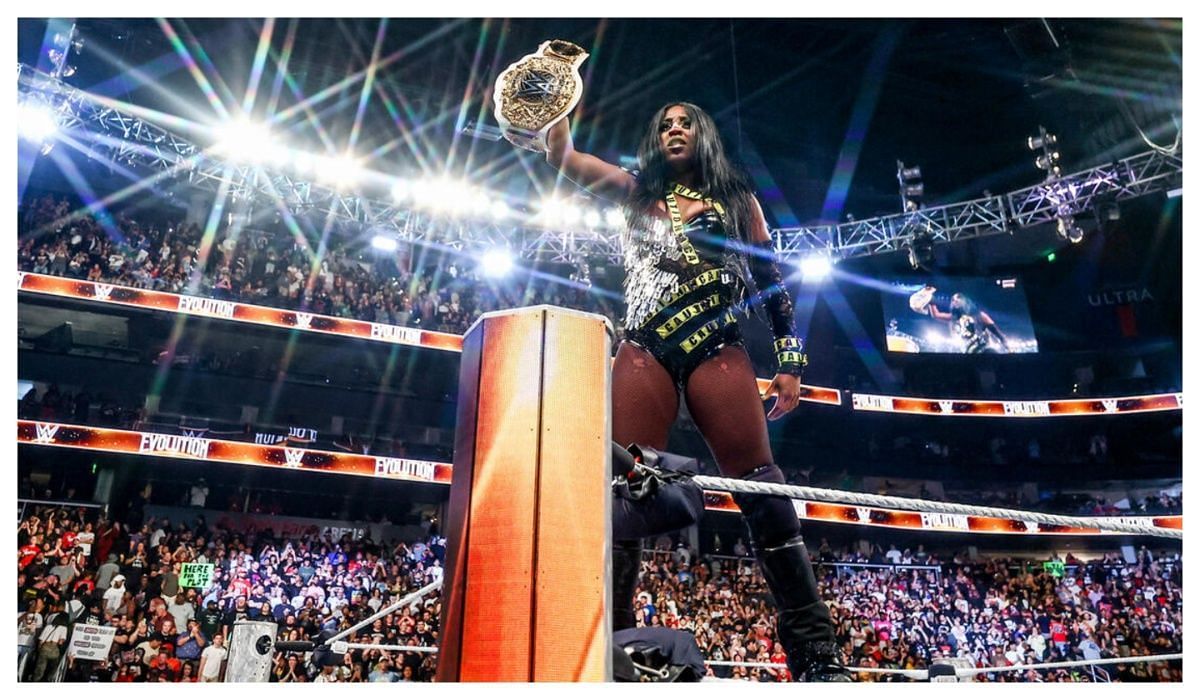 Naomi created history at Evolution 2025. (Image via WWE.com)