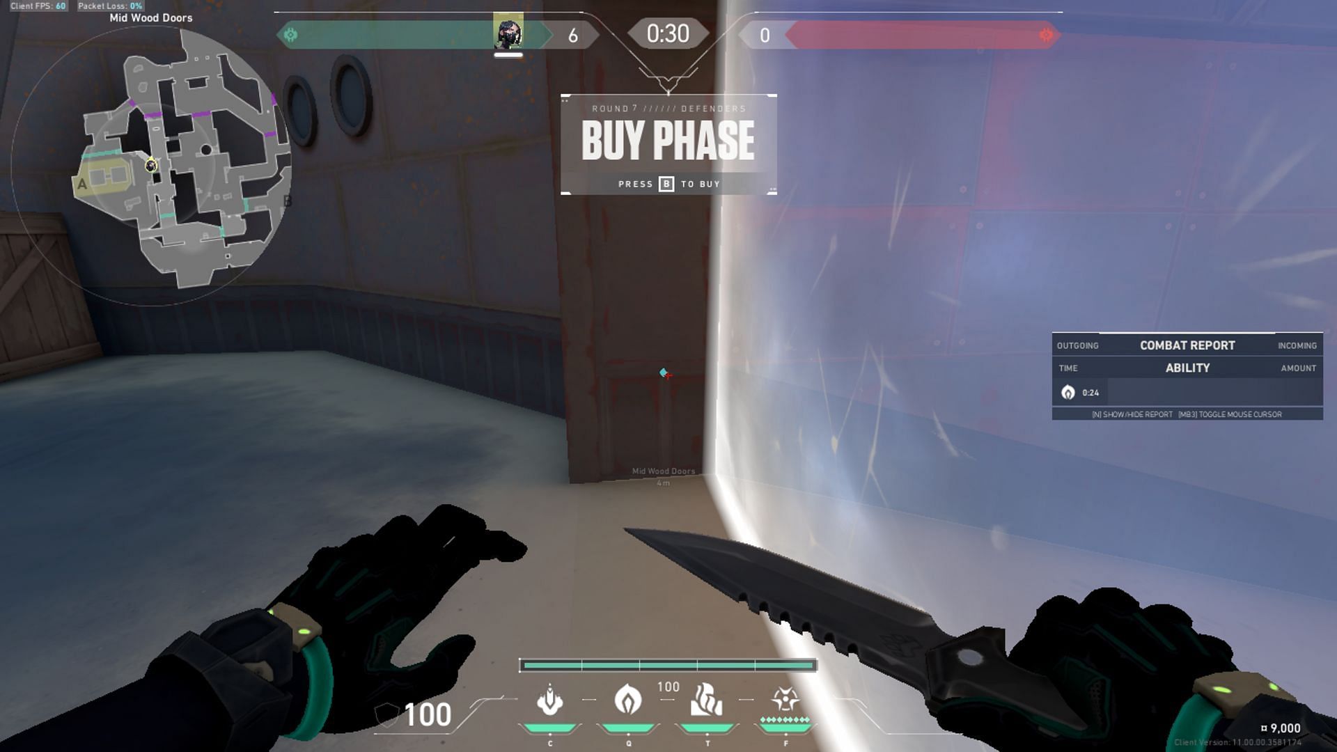 Stand where the ping marker is located (Image via Riot Games)