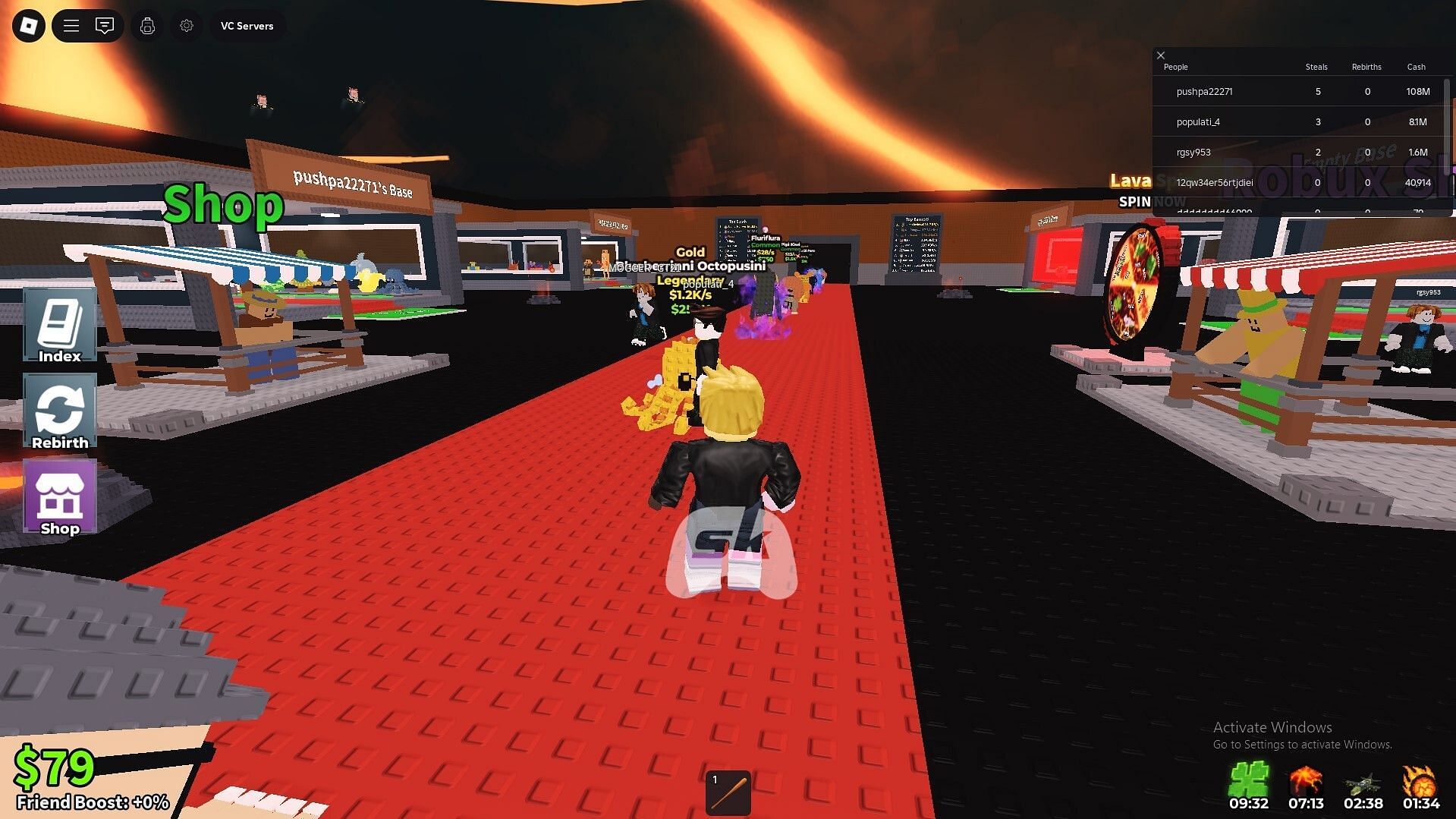 This is how the map will look during the Lava event (Image via Sportskeeda Gaming || Roblox)