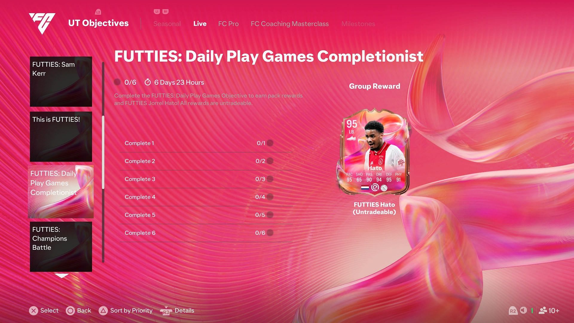 Tasks to get Jorrel Hato Futties card. (Image via EA Sports || Sportskeeda Gaming)