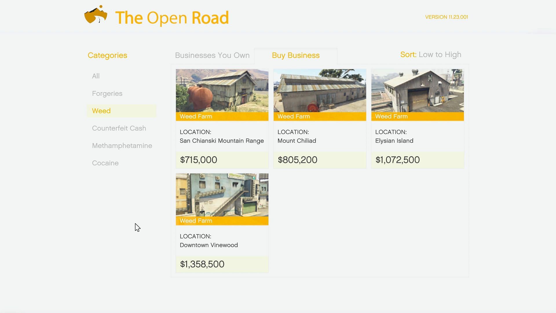 GTA Online Weed Farm Business Guide: All Weed Farms (Image via Rockstar Games)