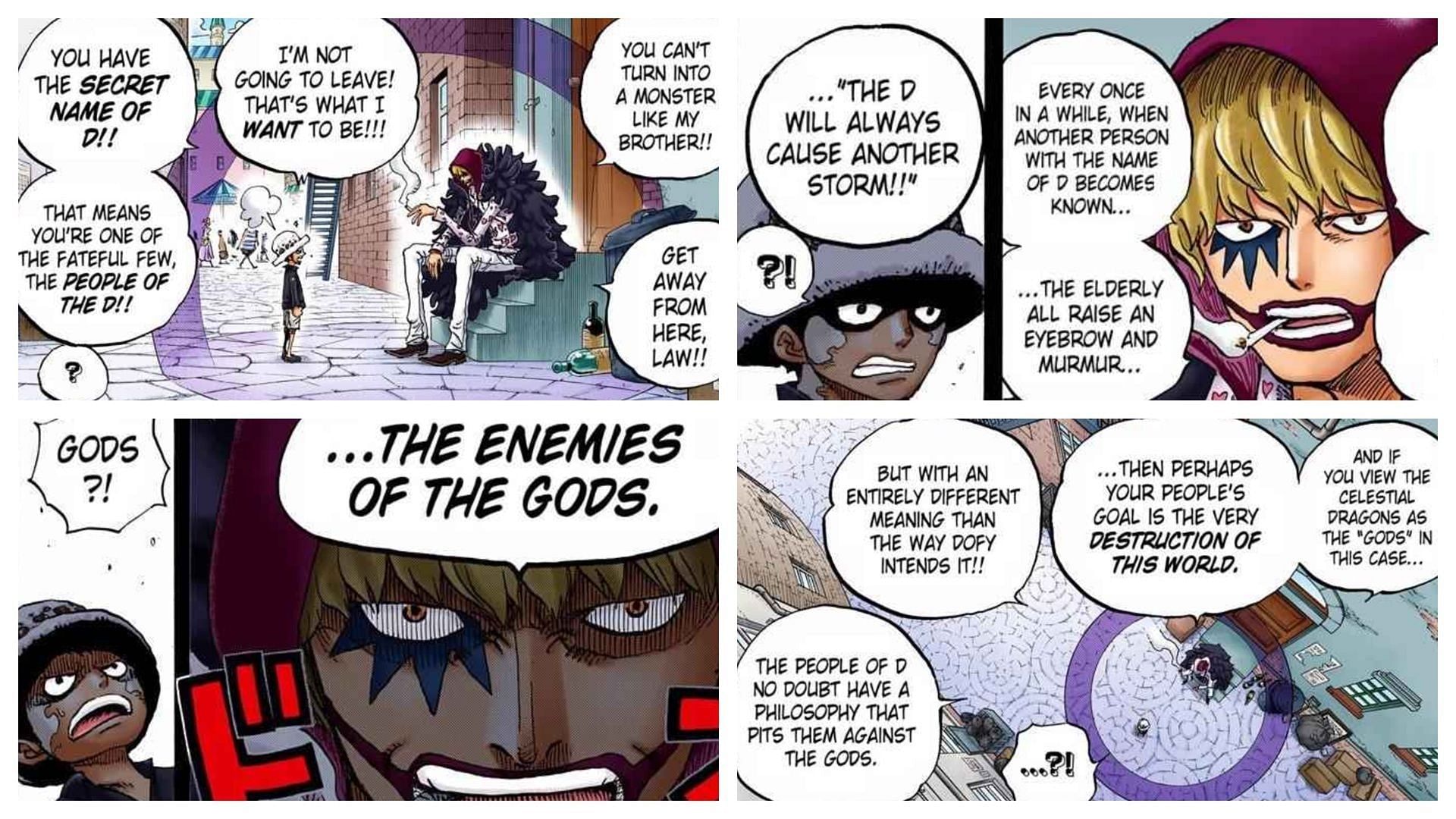 Those who carry the D. are enemies of the &quot;gods&quot; (Image via Shueisha)