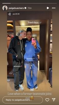 Bueckers' IG story (image credit: instagram/paigebueckers)