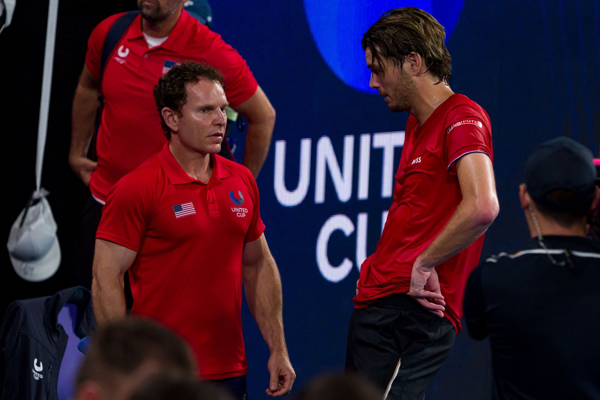 Michael Russell and Taylor Fritz at the 2025 United Cup - Source: Getty