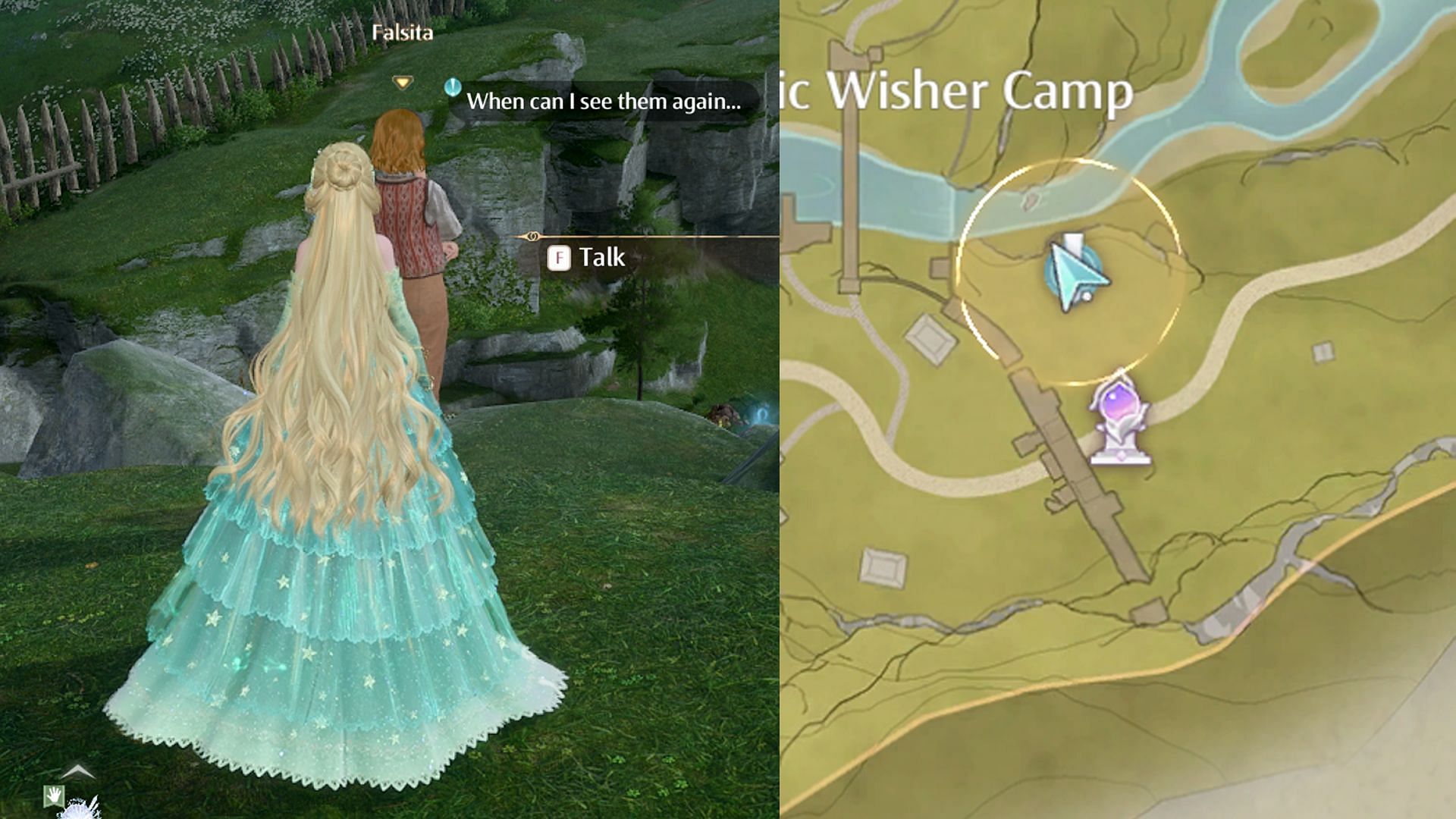 Location of the Ethereal Blue Dance quest (Image via Sportskeeda Gaming/Infold Games)