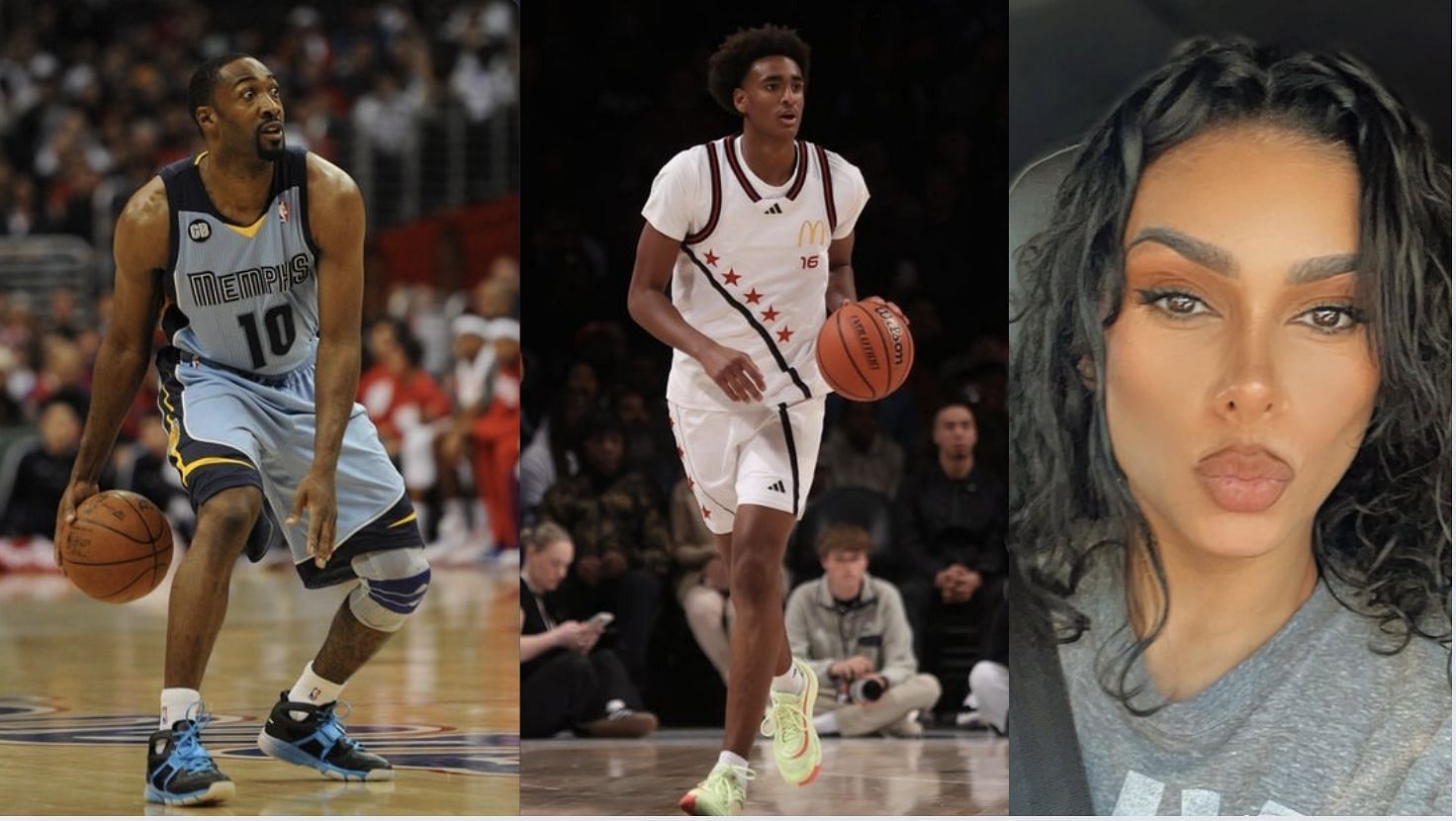 Gilbert Arenas, Alijah Arenas, and Laura Govan
