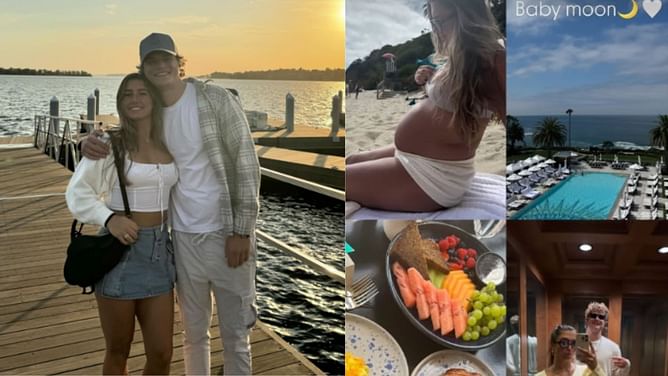 J.J. McCarthy’s pregnant fiancée Katya Kuropas shares glimpses of their babymoon [In Pics]