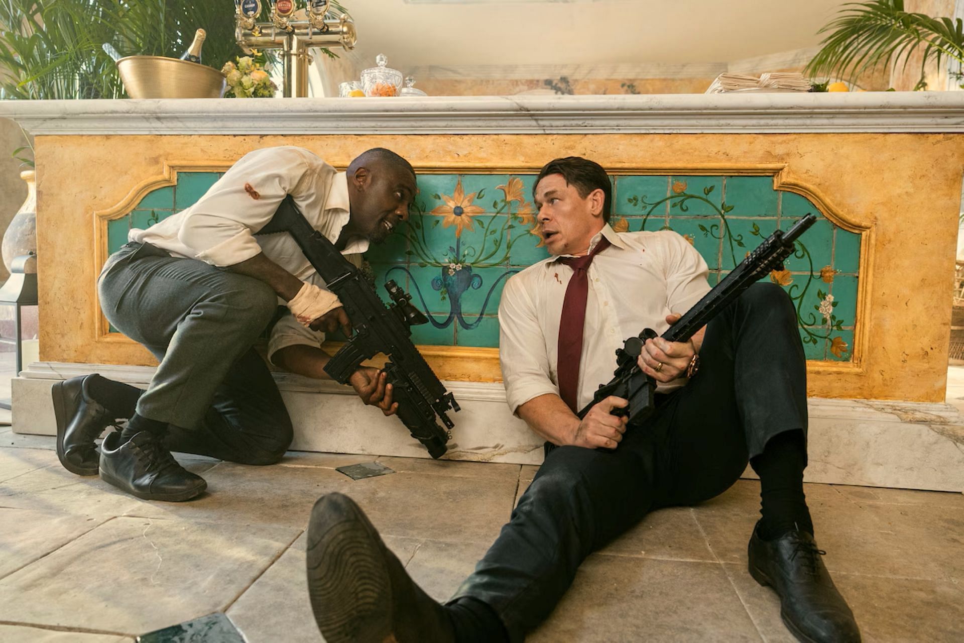 John Cena and Idris Elba in Heads of State (Image via Prime Video)