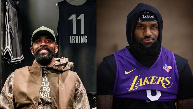 “That was a crazy a** question”: Kyrie Irving shuts down LeBron James ‘father figure’ narrative as he recreates viral interview with his father