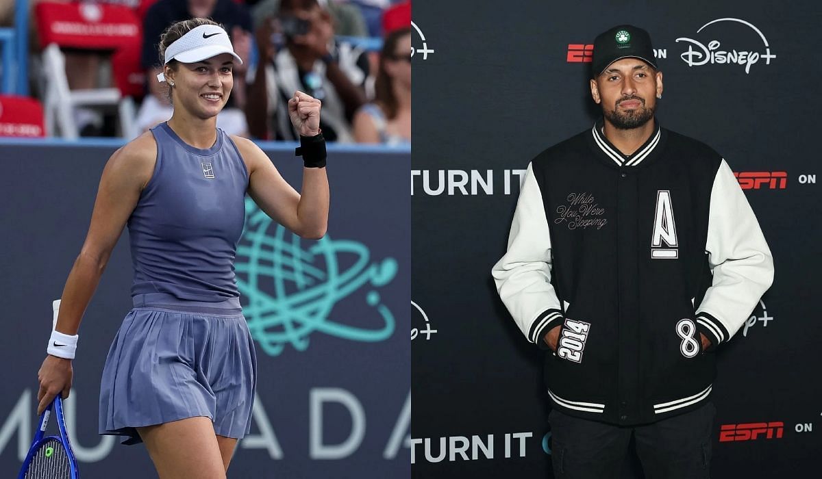 Anna Kalinskaya and her ex-boyfriend, Nick Kyrgios - Source: Getty