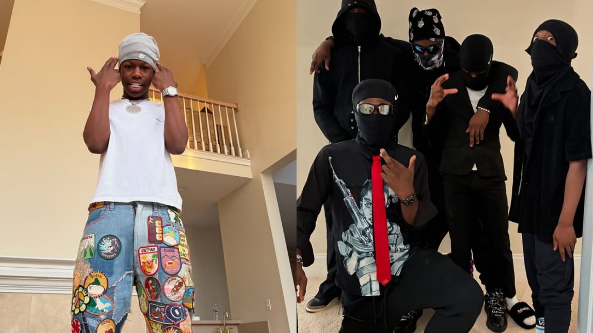 Lil Rodney Son claims RaKai may have taken the battle with AMP too far (Images via @2xrakai, @girlhefunny1x/Instagram)