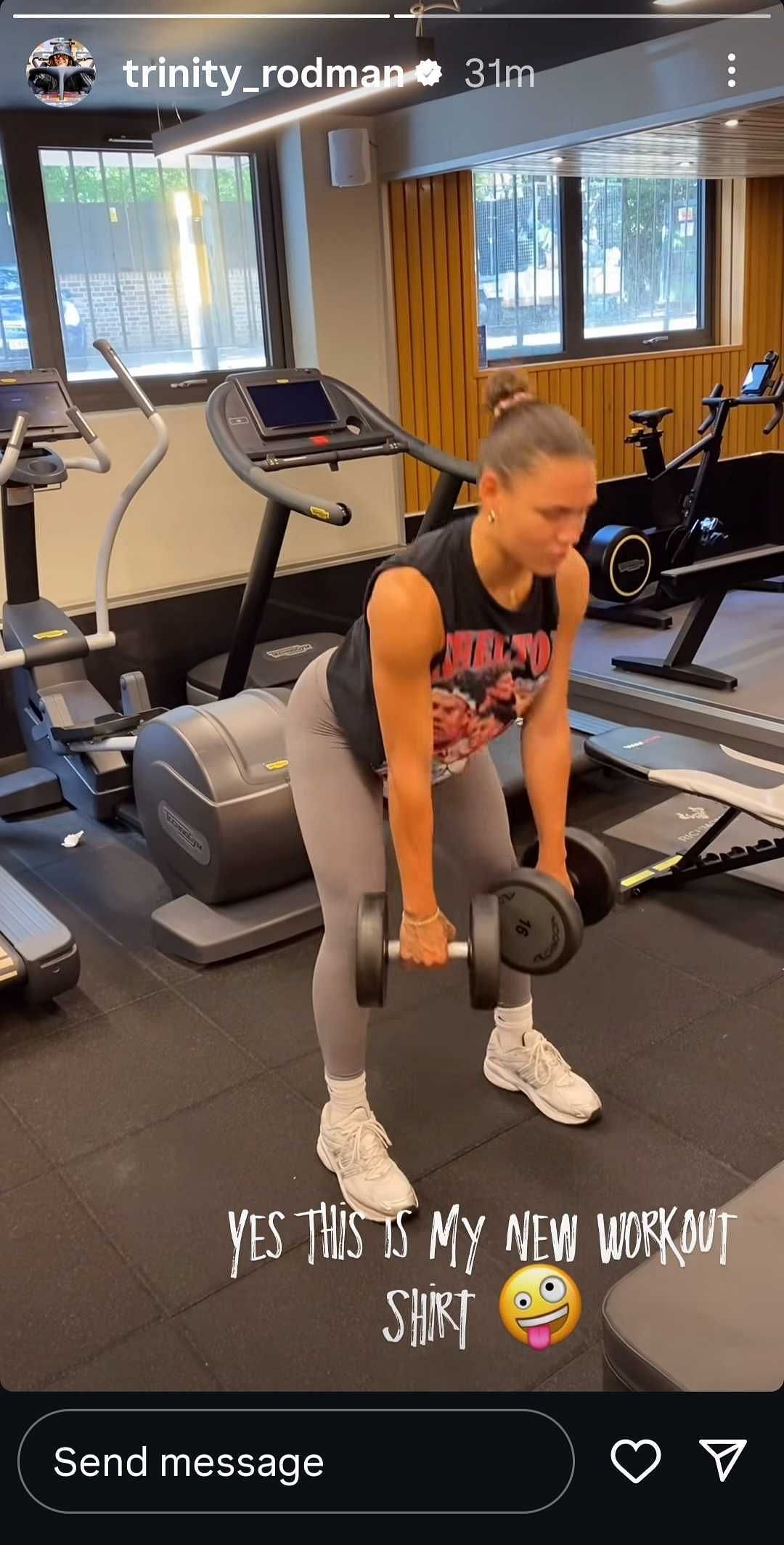 Rodman&#039;s Instagram Story | Instagram @trinity_rodman