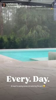 A still taken from Nelly Korda's Instagram stories (via @nellykorda)