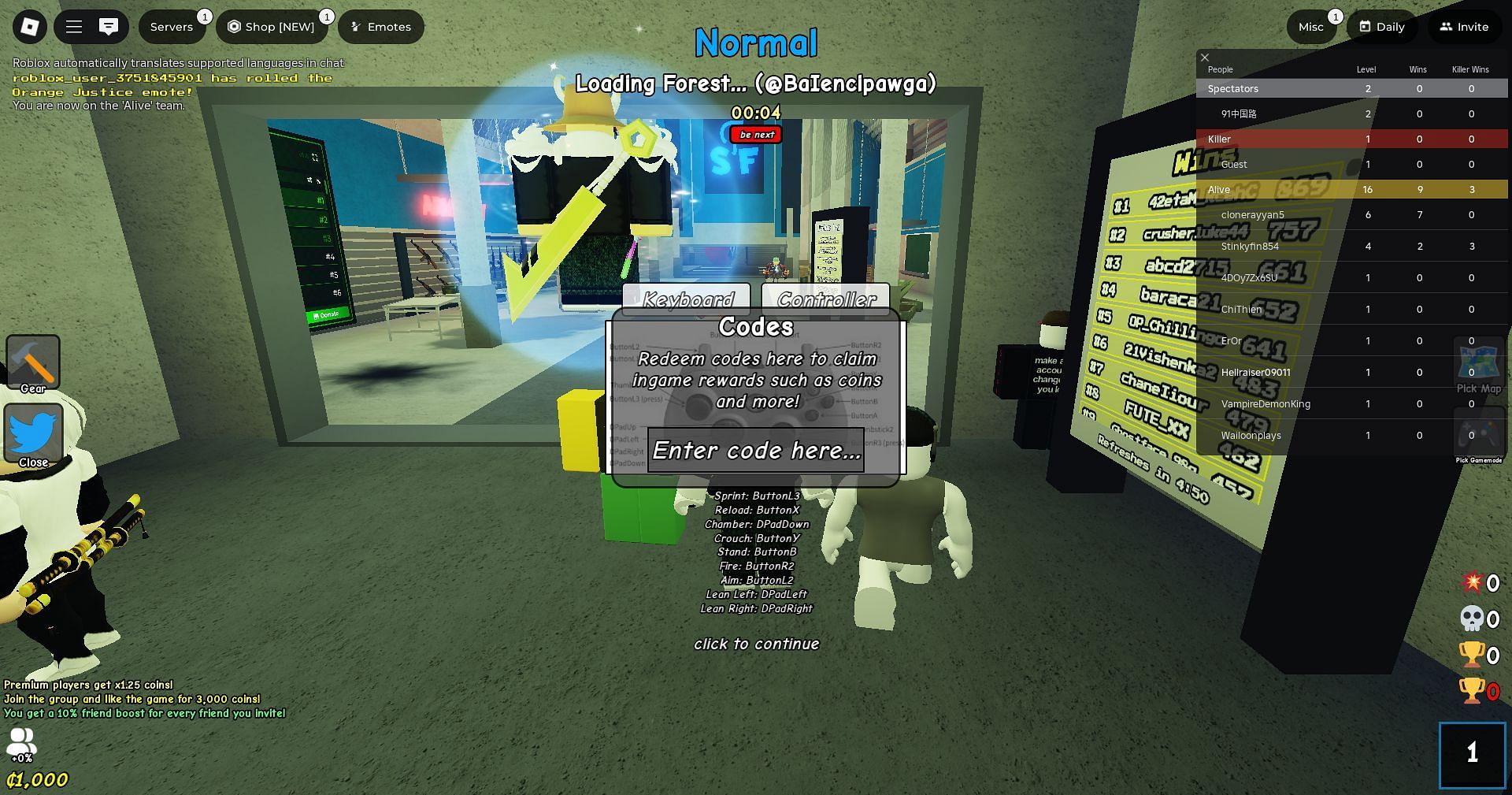 Redeem the code here (Image via Roblox)
