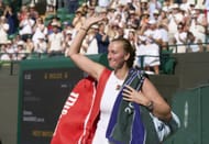 Petra Kvitova bids farewell to fans at the 2025 Wimbledon Championships. (Source: Getty)
