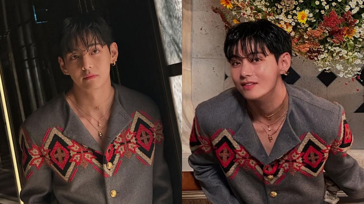 "Indeed Celine prince"- Fans react as BTS' Kim Taehyung reportedly wears a custom designed outfit by Michael Rider for the Paris Fashion Week showcase