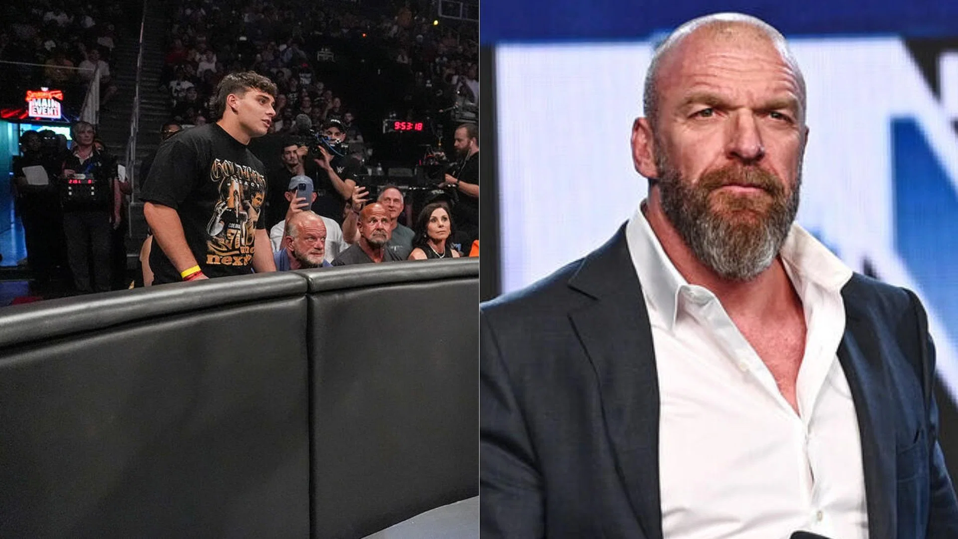 Gage Goldberg (left); Triple H (right) [Image Credits: wwe.com]