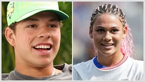 Ben Shelton's soccer star girlfriend Trinity Rodman reacts to American's elated celebration after Wimbledon 1R win