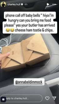 Charley Hull does butler service for friend | IG: @charley.hull