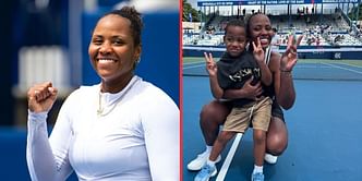 WATCH: Taylor Townsend's son Adyn makes her crack up with his remarks after crashing American's victory speech at Citi DC Open