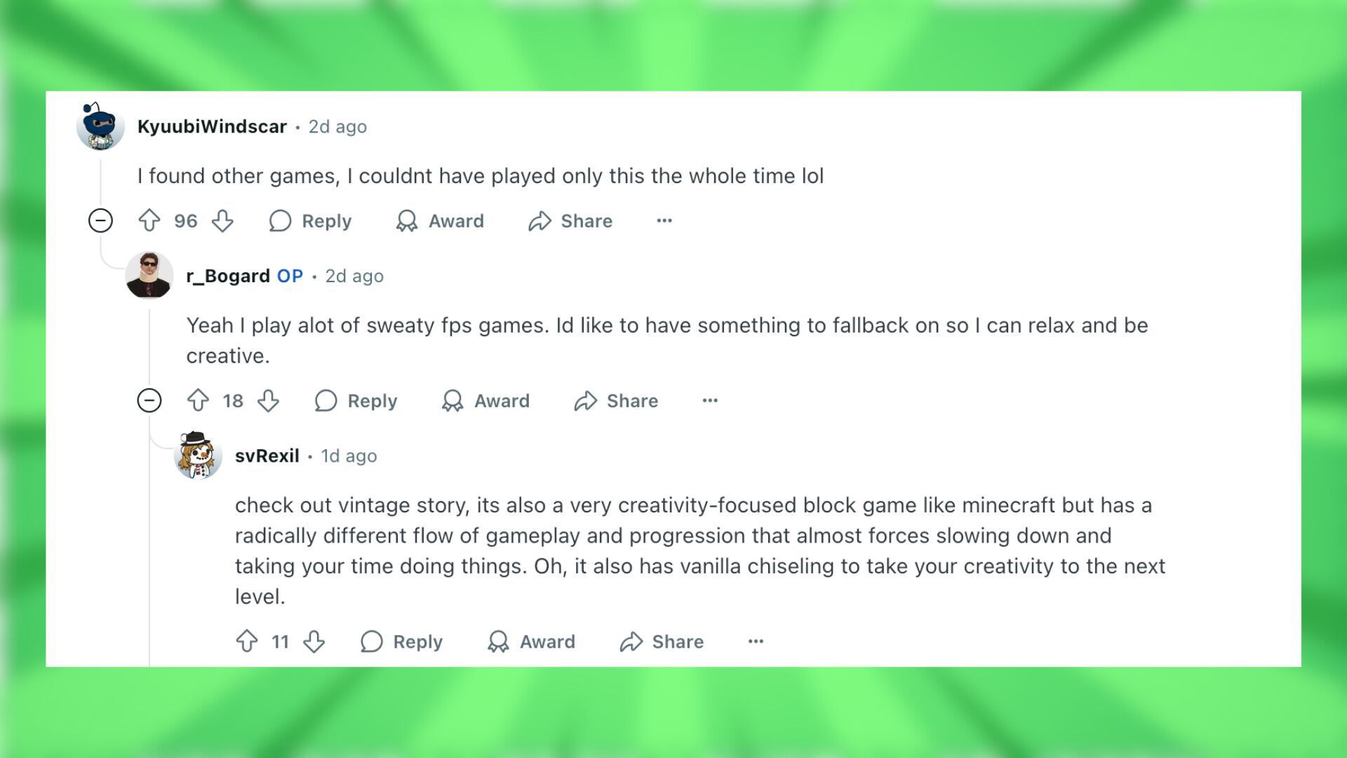 Redditors suggest ways of avoiding burnout while playing the game (Image via Reddit)