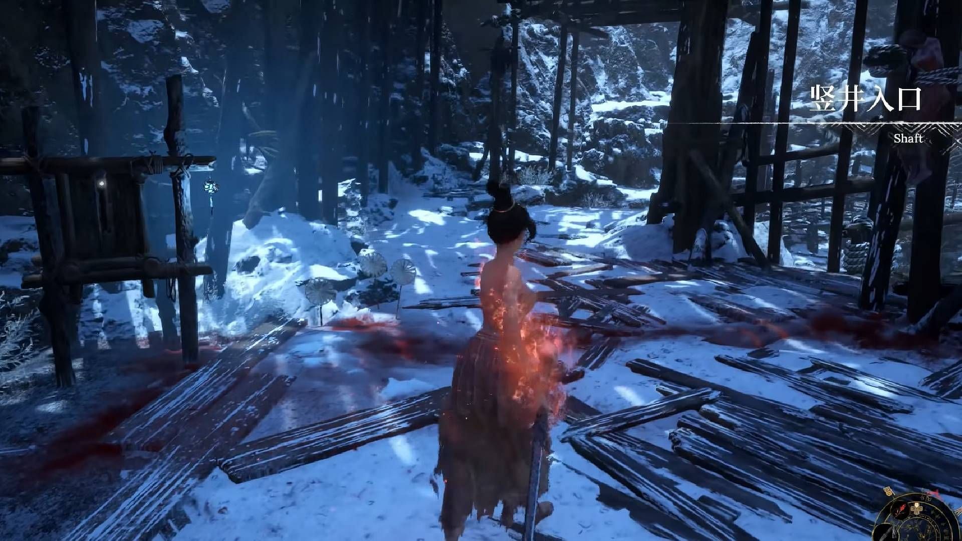 You entered the Shaft region in Wuchang: Fallen Feathers Cloudspire (Image via 505 Games || YouTube@Gamer&#039;s Little Playground)