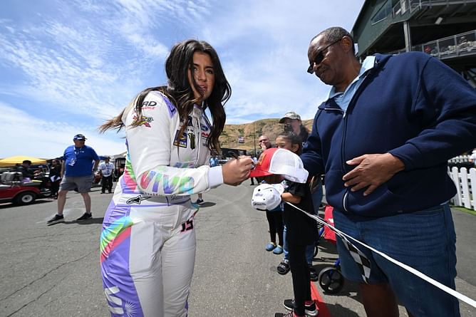Strangers 'argue' with Hailie Deegan as her new 1966 Mustang turns heads at local gas station