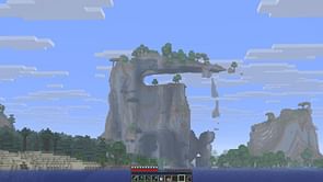 Minecraft player finds mountain shaped like character from Among Us
