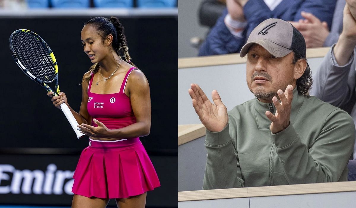 Leylah Fernandez and her father, Jorge Fernandez - Source: Getty