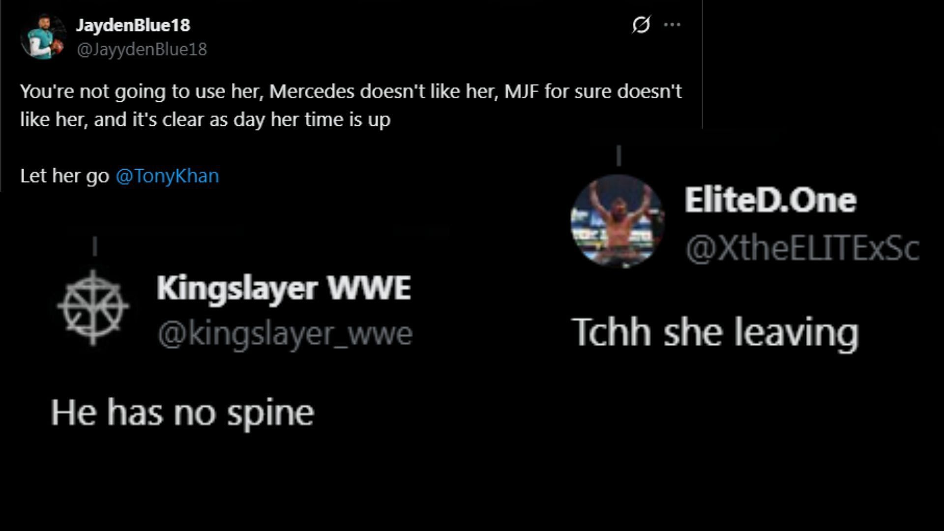 Fans react to Tony Khan&#039;s statement about Baker (Images via Fightful on X)