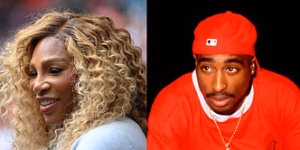 Serena Williams quotes the late Tupac Shakur as she turns up the style outdoors in chic silk dress