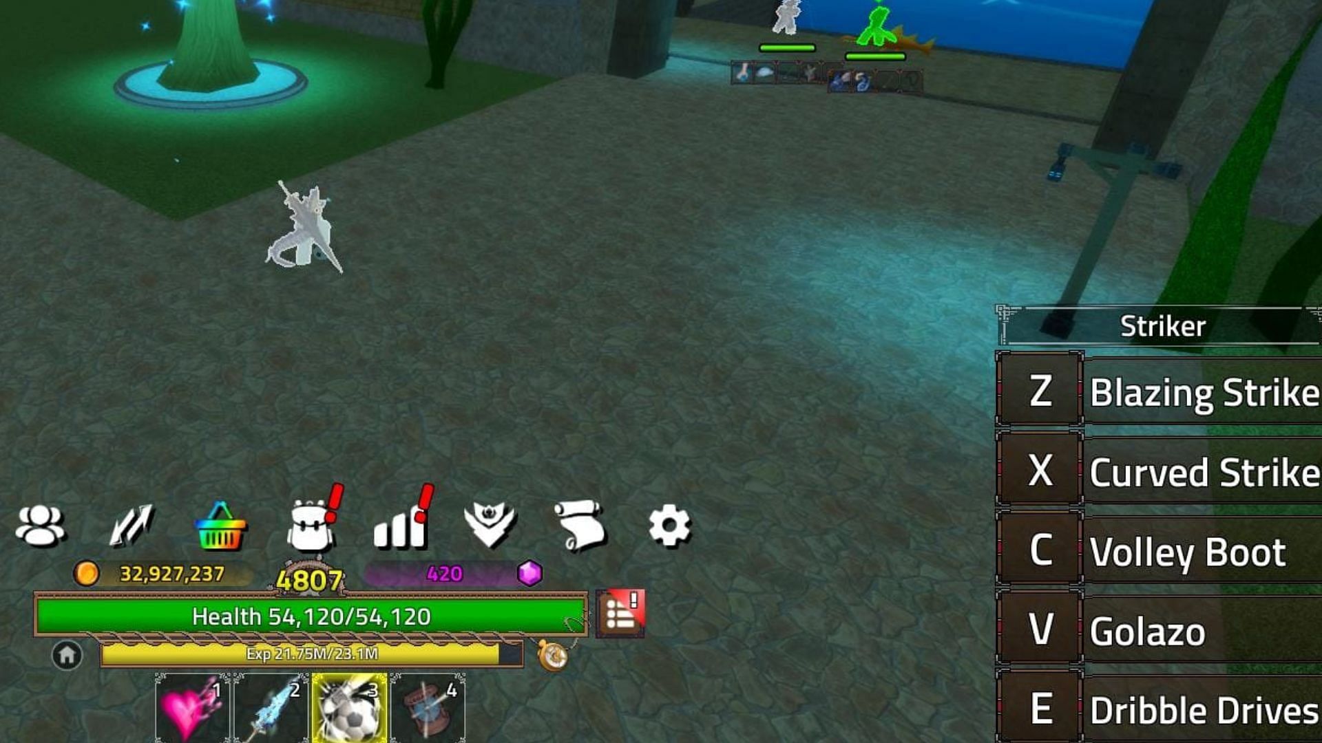 Striker has five moves (Image via Roblox)