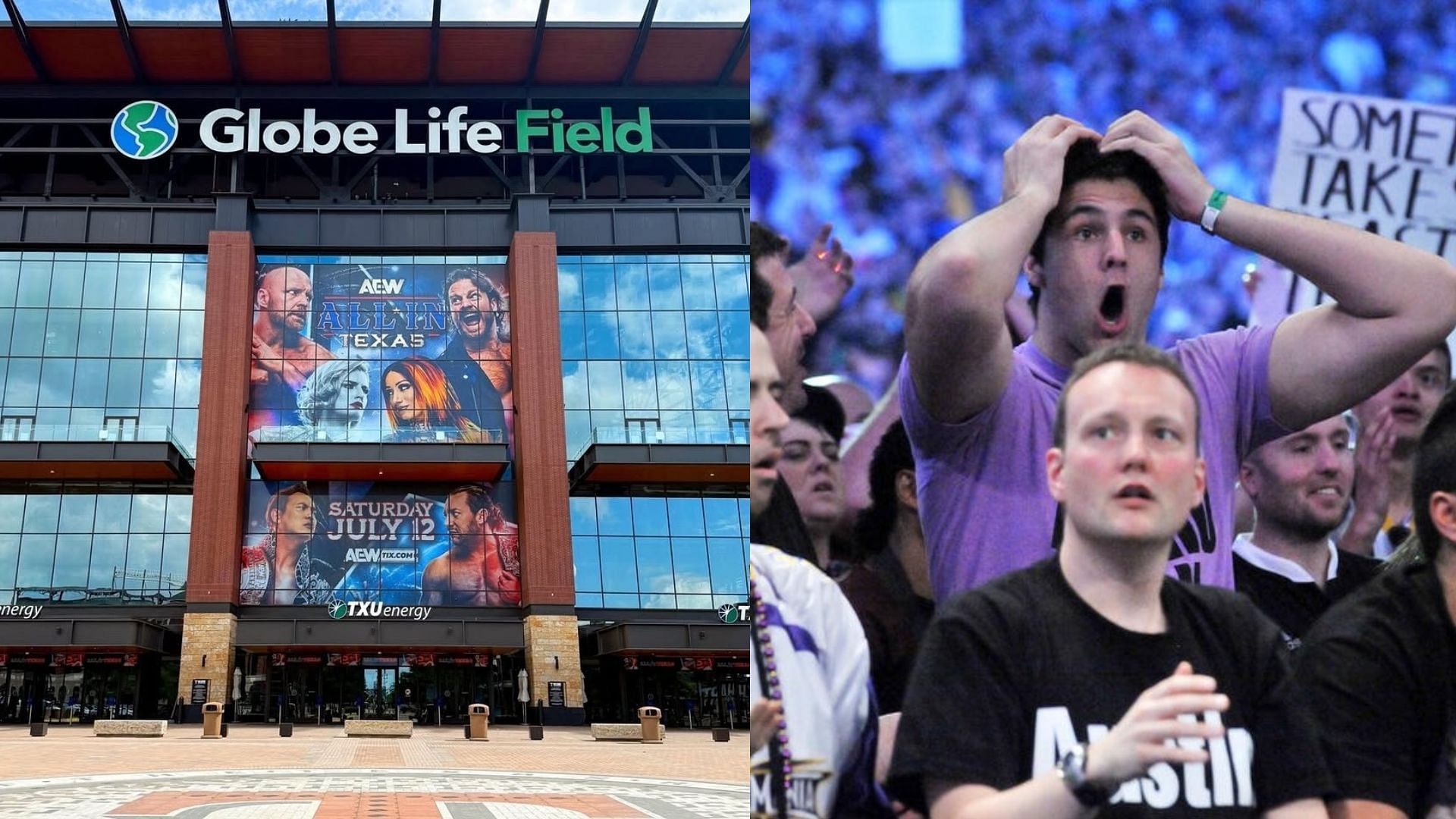 Globe Life Field will be hosting All In Texas (Images via AEW