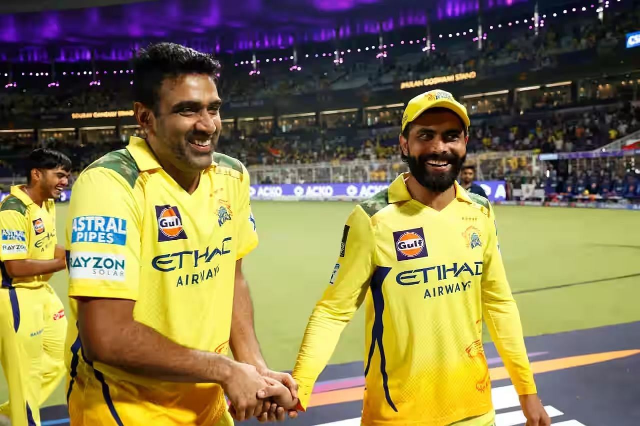 Ravichandran Ashwin (left) and Ravindra Jadeja did not have a great run in IPL 2025. [P/C: iplt20.com]