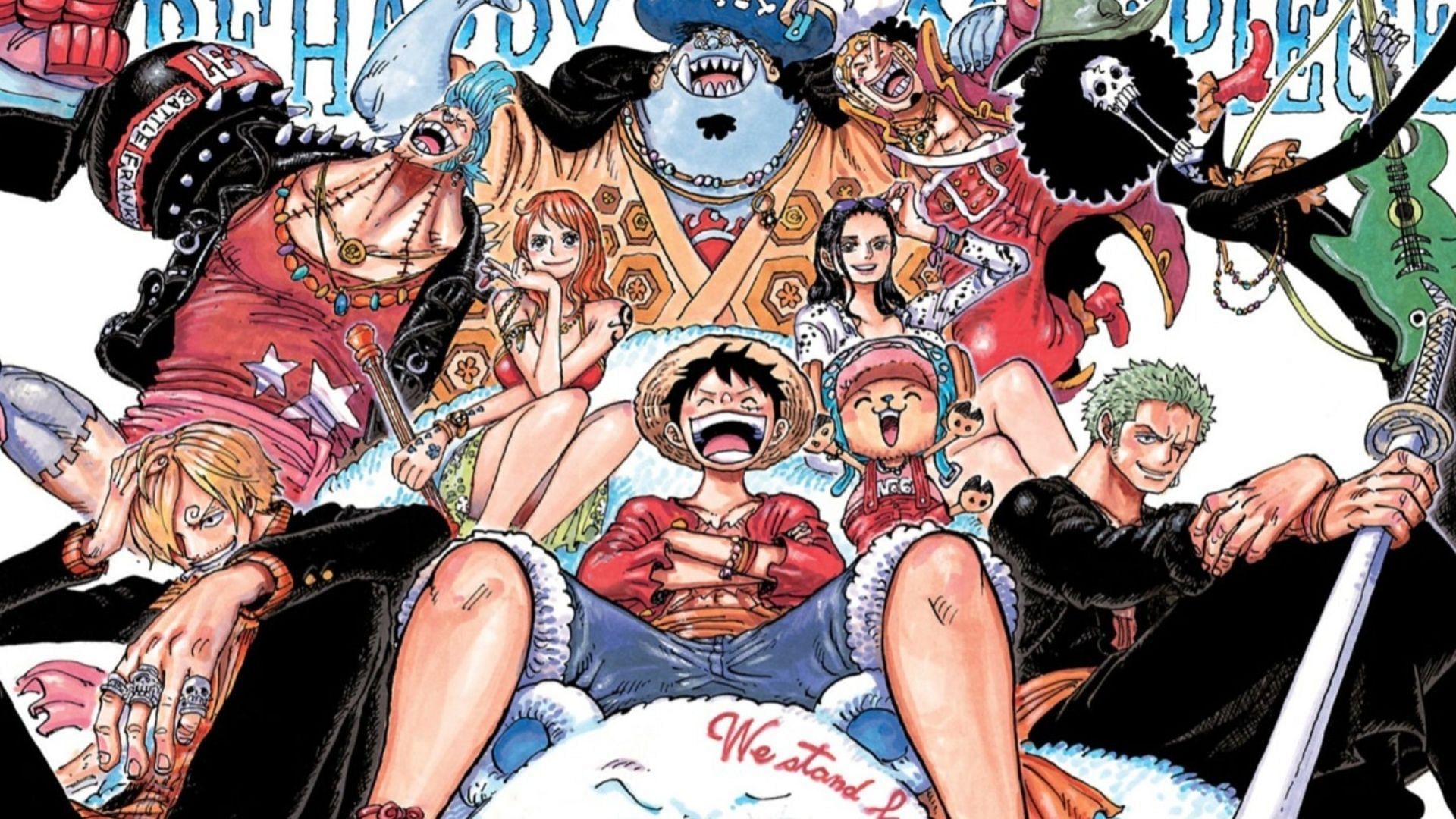 One Piece gets new color spread and cover for 28th anniversary (Image via Shueisha)